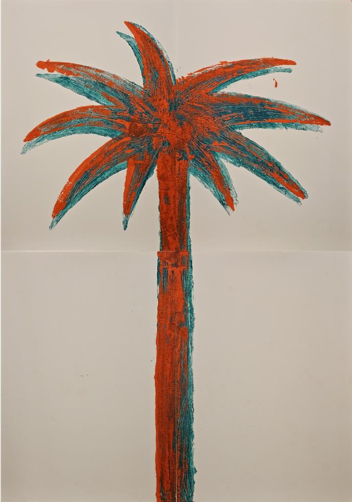 Palm n. 9 136 x 196 quadrit. olio su carta